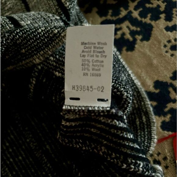 Lucia Vintage Wool-Blend Sweater, Black & White, Medium - Picture 6 of 6